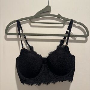 Aerie Real Power Balconette Lightly Lined Eyelash Lace Bra